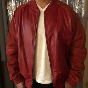 Brand New Never Worn Red leather Jacket